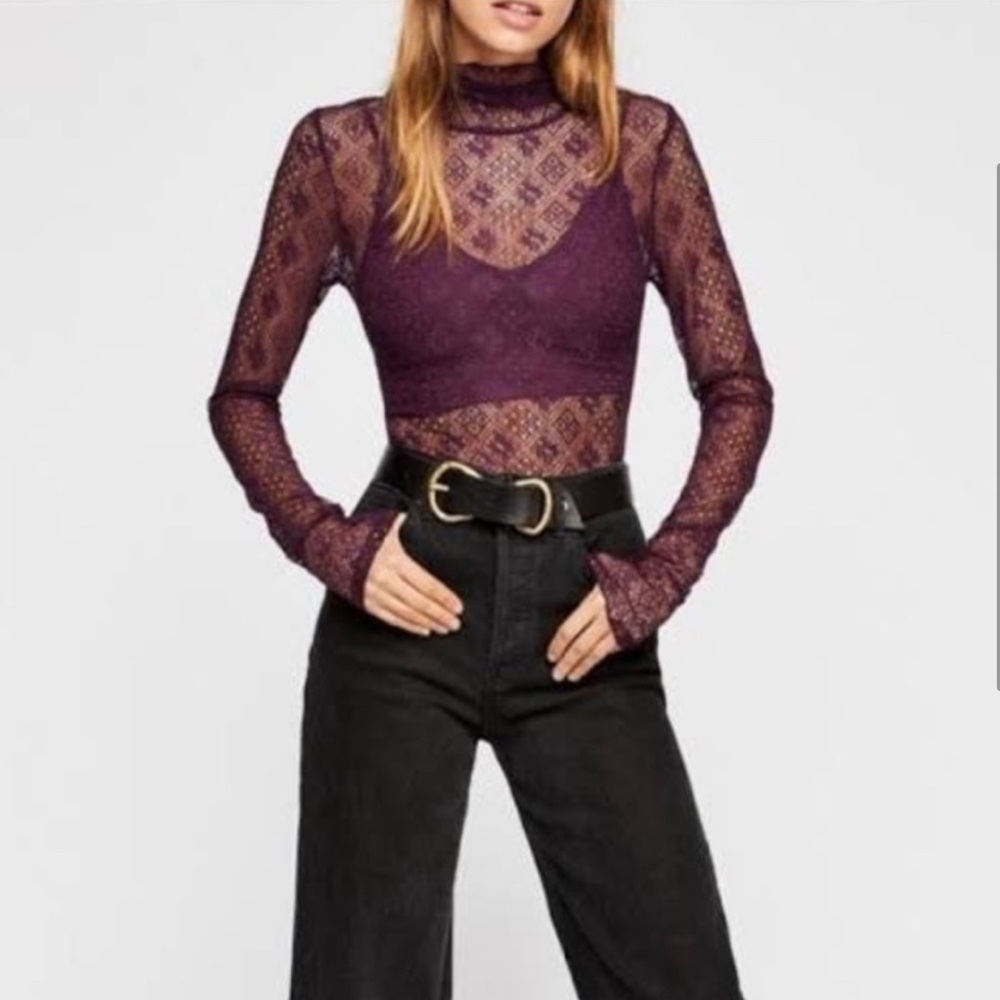 Free people lace turtle neck